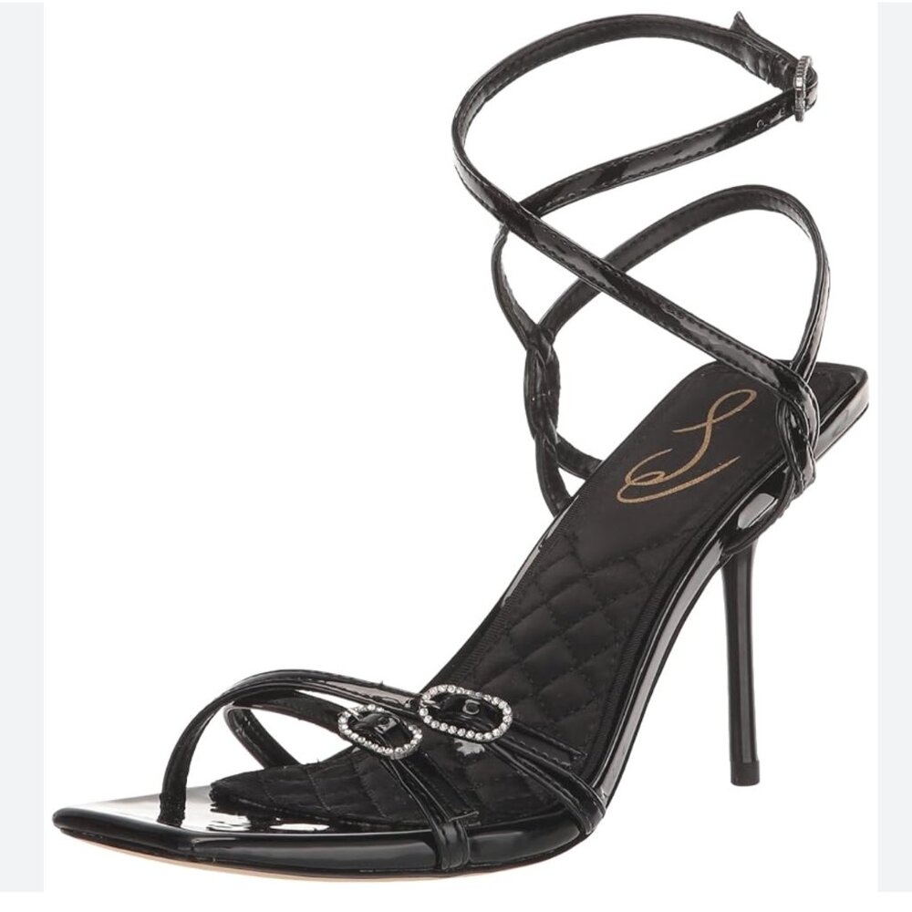 Sam Edelman Black Patent Trevin Sandals - 9.5